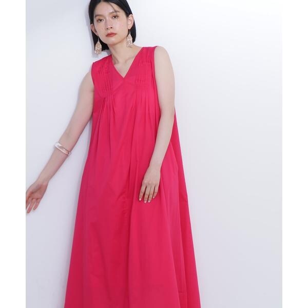 エヌ ナチュラルビューティーベーシック（N．Natural Beauty Basic*）/タックショルダーコットンボイルワンピース《S Size Line》