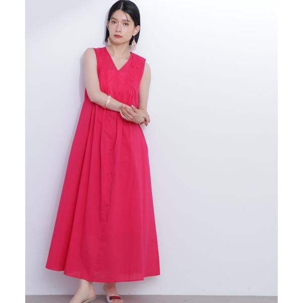 エヌ ナチュラルビューティーベーシック（N．Natural Beauty Basic*）/タックショルダーコットンボイルワンピース《S Size Line》