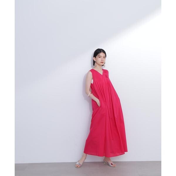 エヌ ナチュラルビューティーベーシック（N．Natural Beauty Basic*）/タックショルダーコットンボイルワンピース《S Size Line》