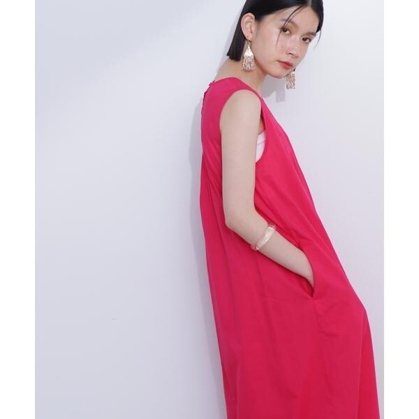 エヌ ナチュラルビューティーベーシック（N．Natural Beauty Basic*）/タックショルダーコットンボイルワンピース《S Size Line》