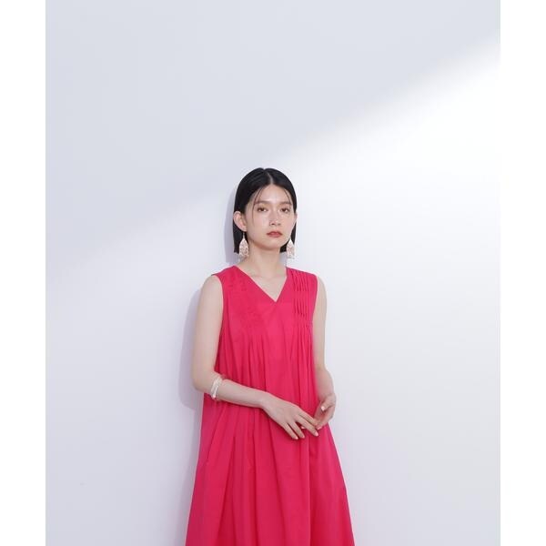 エヌ ナチュラルビューティーベーシック（N．Natural Beauty Basic*）/タックショルダーコットンボイルワンピース《S Size Line》