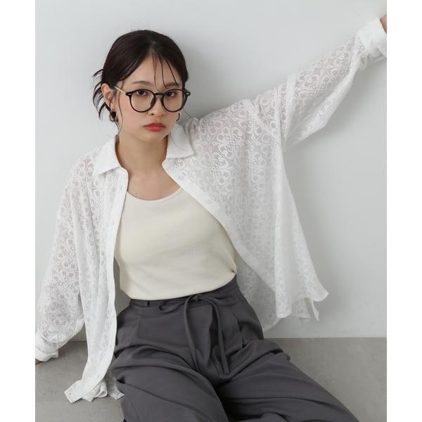 エヌ ナチュラルビューティーベーシック（N．Natural Beauty Basic*）/クロスレースシャツ