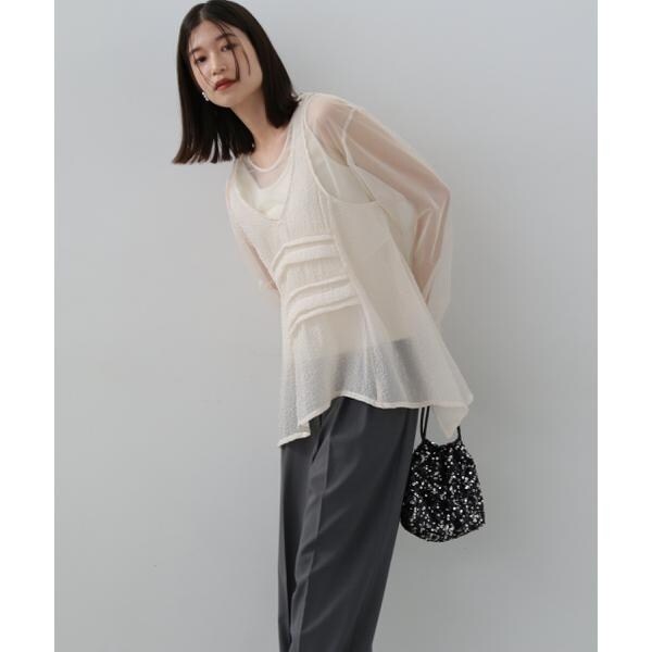 エヌ ナチュラルビューティーベーシック（N．Natural Beauty Basic*）/レイヤードシースルートップ