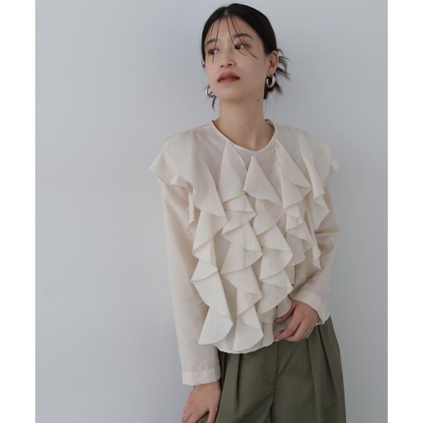エヌ ナチュラルビューティーベーシック（N．Natural Beauty Basic*）/ラッフルフォールブラウス