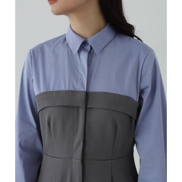 エヌ ナチュラルビューティーベーシック（N．Natural Beauty Basic*）/シャツドッキングテイラードジャンプスーツ《S Size Line》