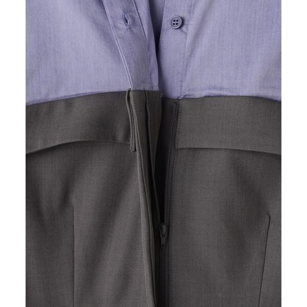 エヌ ナチュラルビューティーベーシック（N．Natural Beauty Basic*）/シャツドッキングテイラードジャンプスーツ《S Size Line》