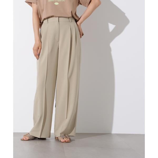 エヌ ナチュラルビューティーベーシック（N．Natural Beauty Basic*）/ドライタッチツータックワイドパンツ