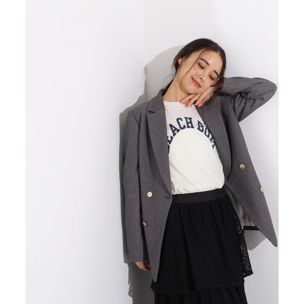 エヌナチュラルビューティーベーシック　ダブルブレストテーラードジャケット N. Natural Beauty Basic*｜ダブルブレストテーラードジャケット