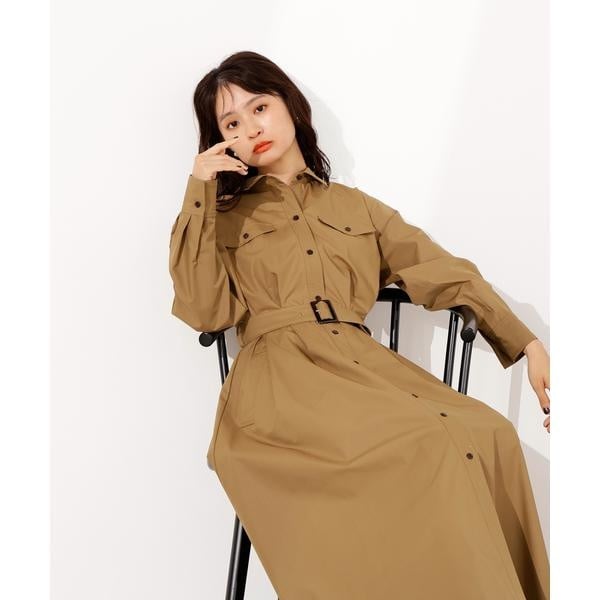 エヌ ナチュラルビューティーベーシック（N．Natural Beauty Basic*）/タック入りシャツワンピース