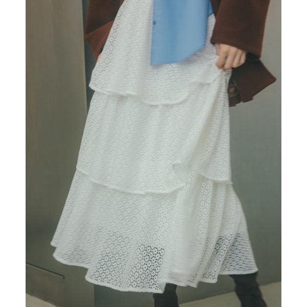 エヌ ナチュラルビューティーベーシック（N．Natural Beauty Basic*）/ティアードレーススカート