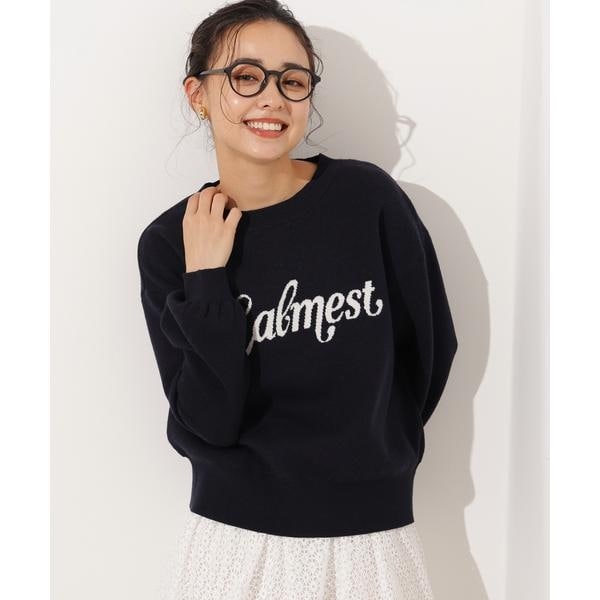 エヌ ナチュラルビューティーベーシック（N．Natural Beauty Basic*）/ロゴジャガードニット