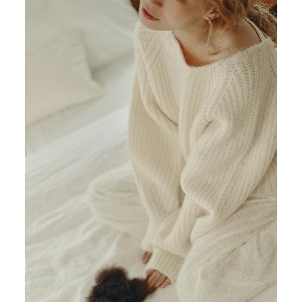 エヌ ナチュラルビューティーベーシック（N．Natural Beauty Basic*）/バックシャンボクシーニット