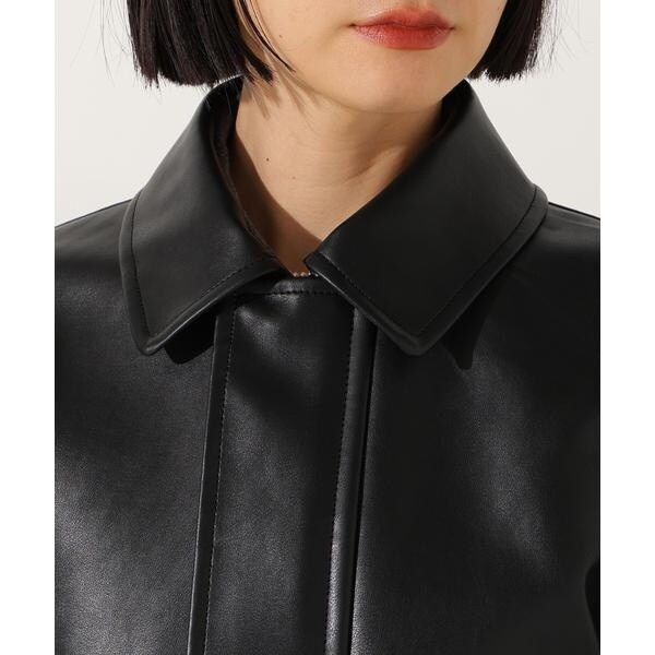 エヌ ナチュラルビューティーベーシック（N．Natural Beauty Basic*）/フェイクレザーステンカラーブルゾン