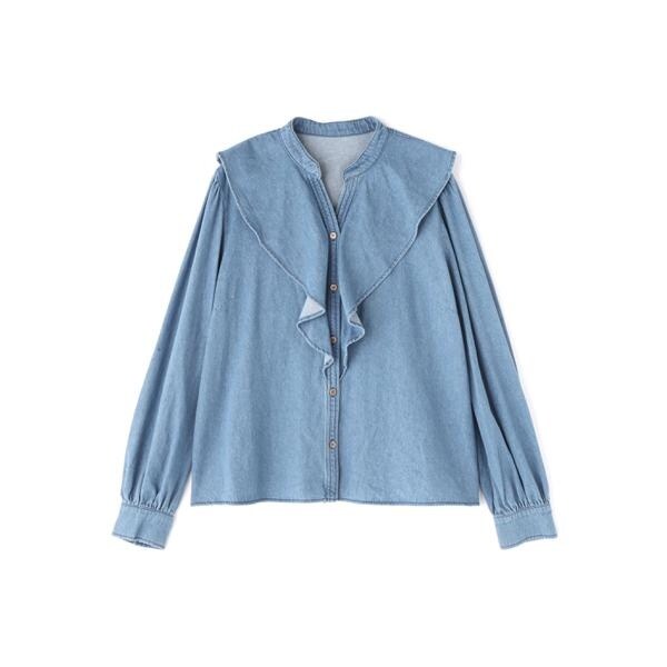 エヌ ナチュラルビューティーベーシック（N．Natural Beauty Basic*）/デニムラッフルブラウス_2