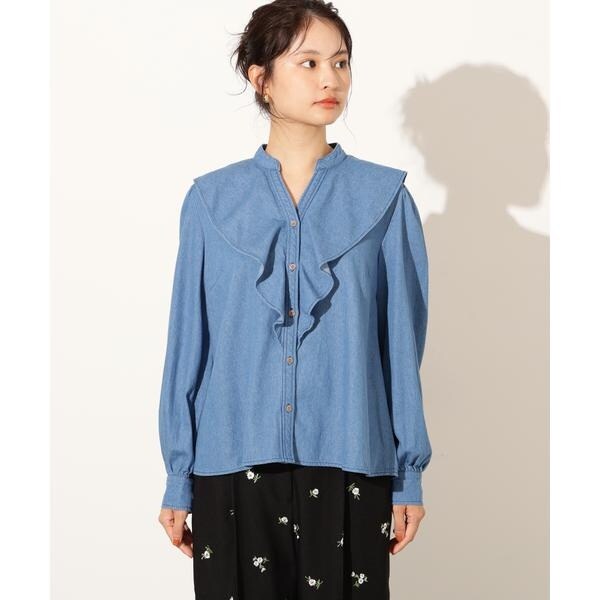 エヌ ナチュラルビューティーベーシック（N．Natural Beauty Basic*）/デニムラッフルブラウス_11