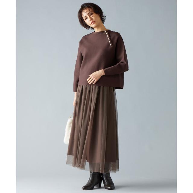 自由区（JIYU−KU）/ポリエステルホールガーメントラグランボタン ニット_13