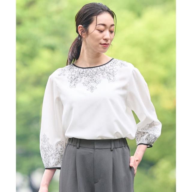 自由区（JIYU−KU）/【洗える】コードエンブロイダリーボートネック ブラウスの通販は 11,990円