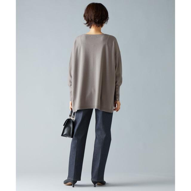 自由区（JIYU−KU）/【洗える】ソフトウールハイゲージポンチョ風 ニット 自由区（JIYU−KU）/【洗える】ソフトウールハイゲージポンチョ風