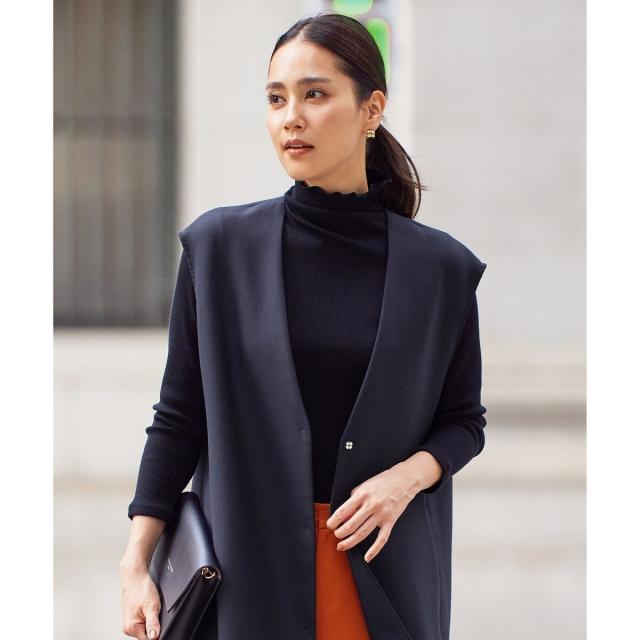 自由区（JIYU−KU）/【洗える】ソフトウールリブボトルネック  カットソー