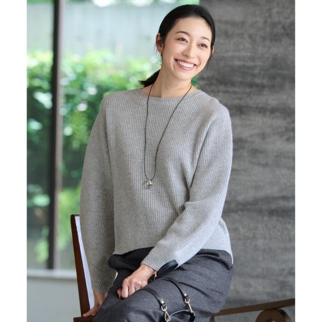 自由区（JIYU−KU）/【洗える】ウールカシミヤブレンドプルオーバー ニット