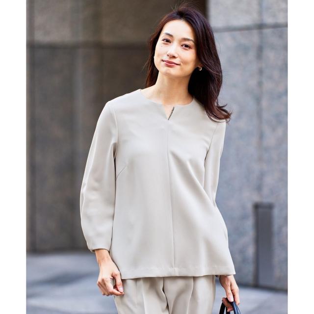 自由区（JIYU−KU）/【セットアップ対応・洗える】トリアセダブルクロス ブラウス