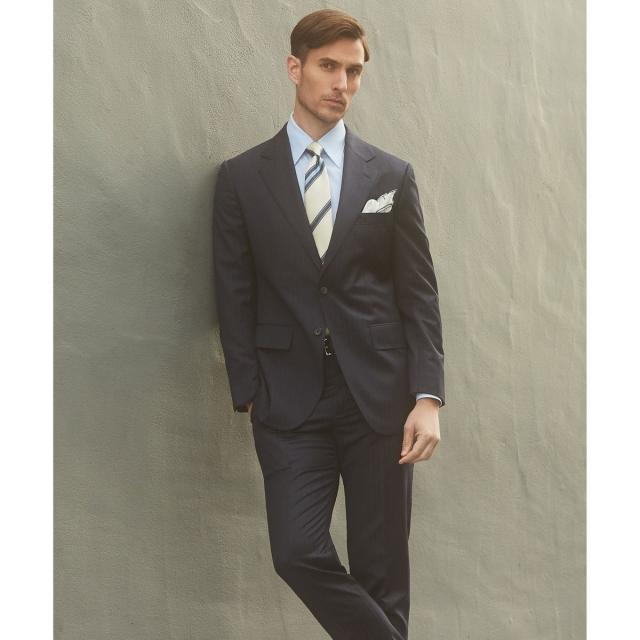 五大陸（gotairiku）/【Ermenegildo Zegna】TRAVELLER　スーツ（ネイビーストライプ）