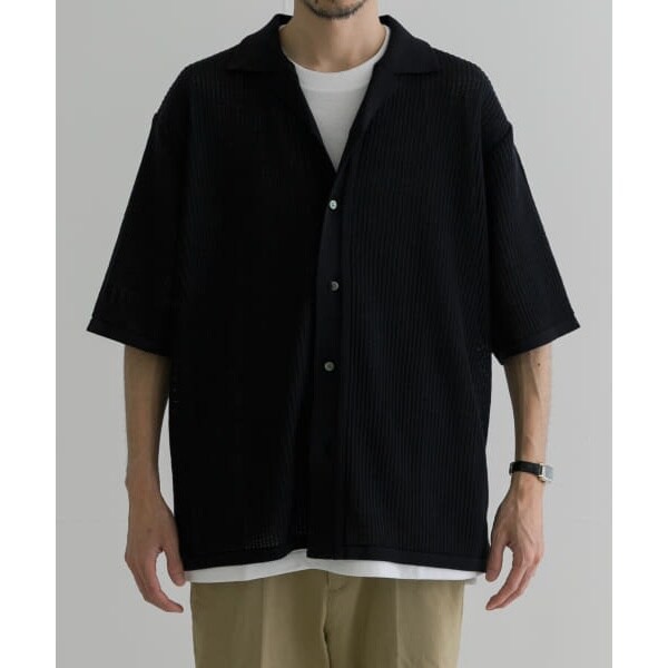 アーバンリサーチ（URBAN RESEARCH）/Yonetomi　COTTON SUKASHI KNIT SHIRTS