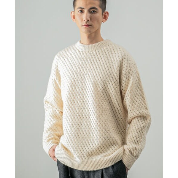 アーバンリサーチ（URBAN RESEARCH）/ウールアクリルメッシュニット 6,600円