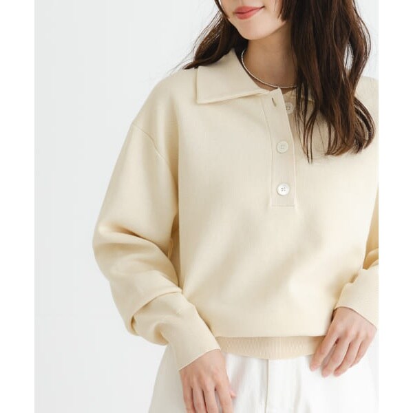 アーバンリサーチ(URBAN RESEARCH)/スウェットライクシャツカラーニットの通販は アーバンリサーチ(URBAN RESEARCH)/スウェットライクシャツカラーニットの通販は