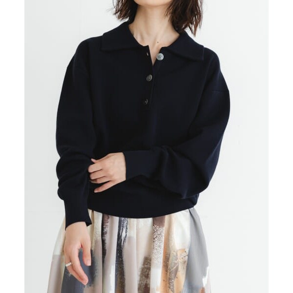 アーバンリサーチ(URBAN RESEARCH)/スウェットライクシャツカラーニットの通販は アーバンリサーチ(URBAN RESEARCH)/スウェットライクシャツカラーニットの通販は