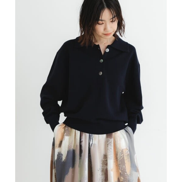 アーバンリサーチ(URBAN RESEARCH)/スウェットライクシャツカラーニットの通販は アーバンリサーチ(URBAN RESEARCH)/スウェットライクシャツカラーニットの通販は