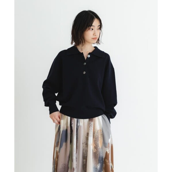 アーバンリサーチ(URBAN RESEARCH)/スウェットライクシャツカラーニットの通販は アーバンリサーチ(URBAN RESEARCH)/スウェットライクシャツカラーニットの通販は