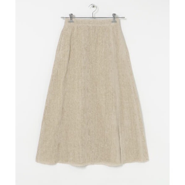 アーバンリサーチ（URBAN RESEARCH）/ATON　LINEN VELVET SIDE SLIT SKIRTの通販は