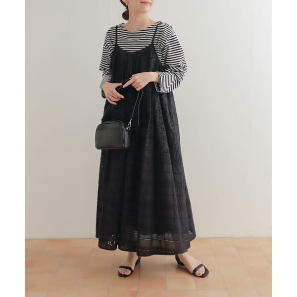 アーバンリサーチ ドアーズ（URBAN RESEARCH DOORS）/パッチワークアイレットレースキャミワンピースの通販は