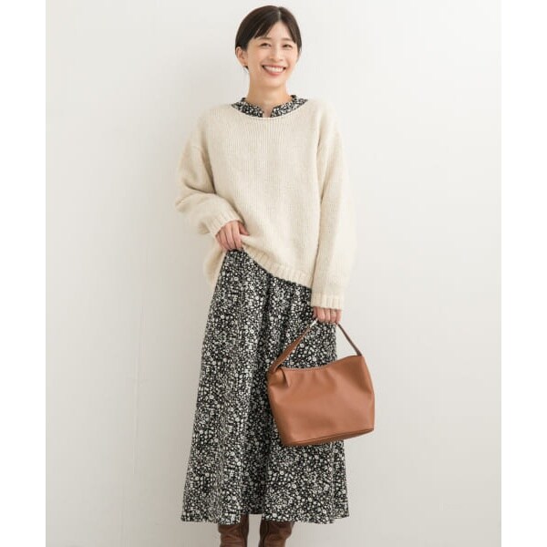 新品タグ付◉ 立た DOORS リネンドットフレアワンピース かぐれ  