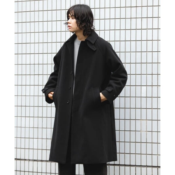 DOORS ニットメルトン パデット バルマカンコート URBAN RESEARCH DOORS ステンカラーコート コート ニット