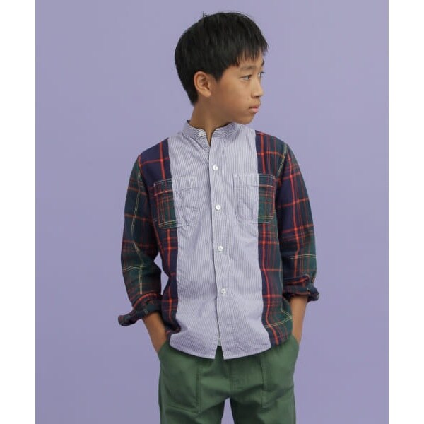 アーバンリサーチ ドアーズ（URBAN RESEARCH DOORS）/DENIM DUNGAREE　スイスコットンロンストワークシャツ(KIDS)の通販は 11,202円