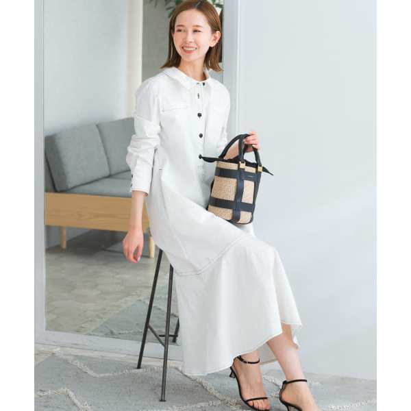 【WHITE】TORRAZZO DONNA ステッチマーメイドラインワンピース