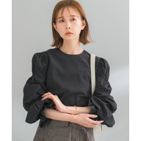 アーバンリサーチ ロッソ（URBAN RESEARCH ROSSO）/BLANC　ボリュームギャザースリーブブラウスの通販は