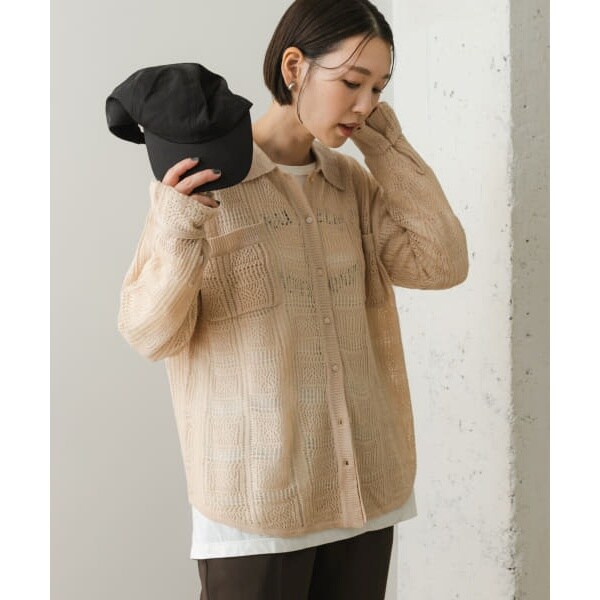 アーバンリサーチ ロッソ（URBAN RESEARCH ROSSO）/F by ROSSO　柄編みニットシャツ 6,050円