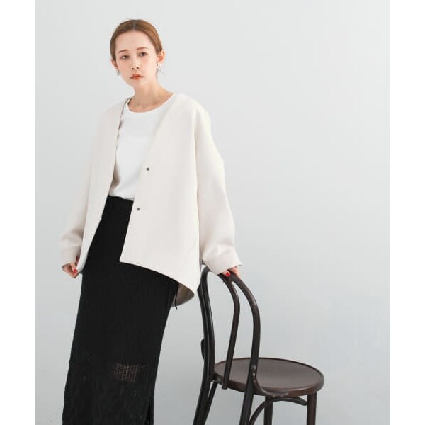 ジャスグリッティー JUSGLITTY 17AW しのば コート ロング ファー  