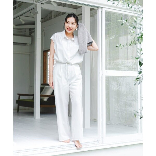 アーバンリサーチ ロッソ（URBAN RESEARCH ROSSO）/『セットアップ対応』F by ROSSO　撥水クロップドシャツ+ワイドパンツの通販は 10,560円