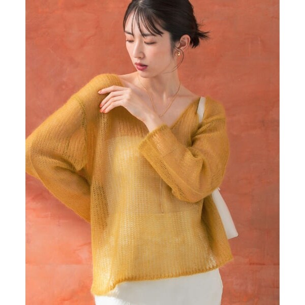 URBAN RESEARCH ROSSO - 新品タグ付き urban research ROSSO モヘアVネックニット URBAN RESEARCH ROSSO - 新品タグ付き urban research ROSSO