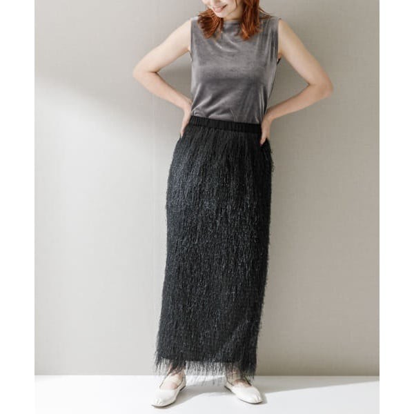 アーバンリサーチ ロッソ（URBAN RESEARCH ROSSO）/ELENDEEK　FRINGE STRAIGHT SKIRT