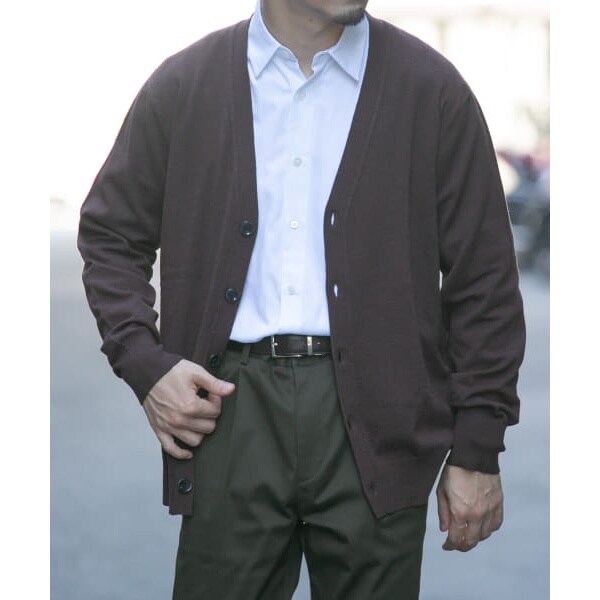 アーバンリサーチ ロッソ（URBAN RESEARCH ROSSO）/『WEB限定』ウォッシャブルストレッチVネックニットカーディガンの通販は