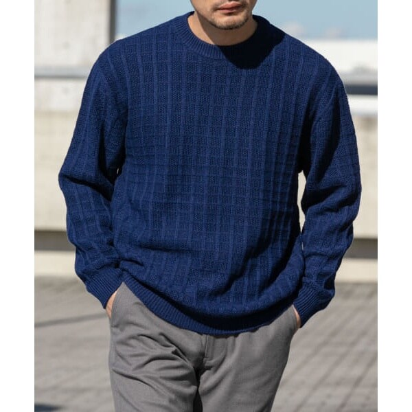 アーバンリサーチ ロッソ（URBAN RESEARCH ROSSO）/『XLサイズあり』メリノウール変形ワッフルニットの通販は 5,221円