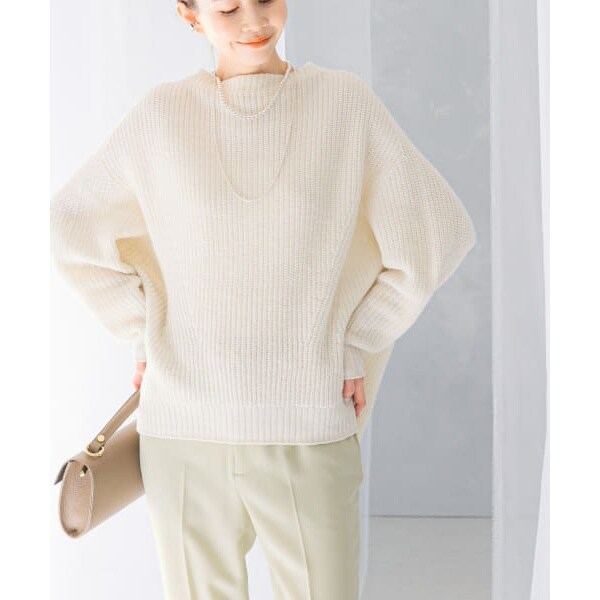 アーバンリサーチ ロッソ（URBAN RESEARCH ROSSO）/ボートネックバックスリット畦ニットの通販は 7,150円