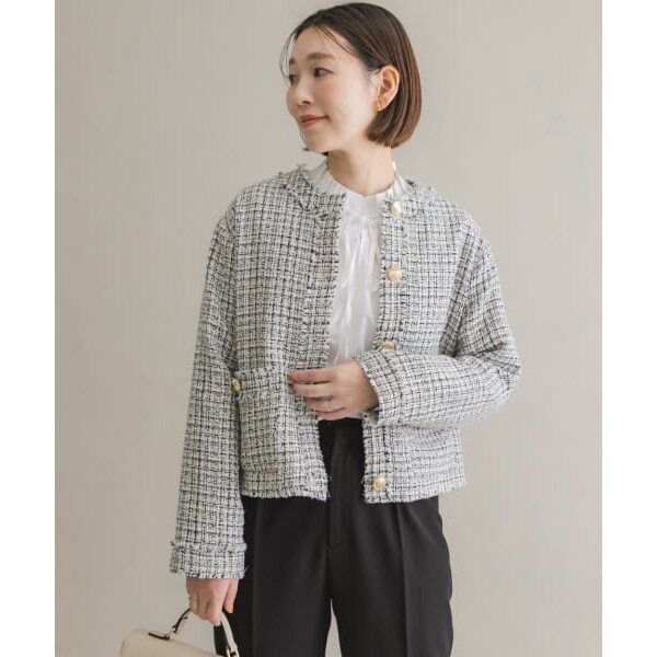 アーバンリサーチ ロッソ（URBAN RESEARCH ROSSO）/F by ROSSO　ツイードノーカラージャケットの通販は