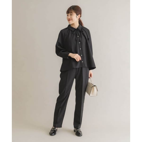 アーバンリサーチ ロッソ（URBAN RESEARCH ROSSO）/F by ROSSO　リボンギャザーブラウス+ストレートパンツの通販は 18,810円