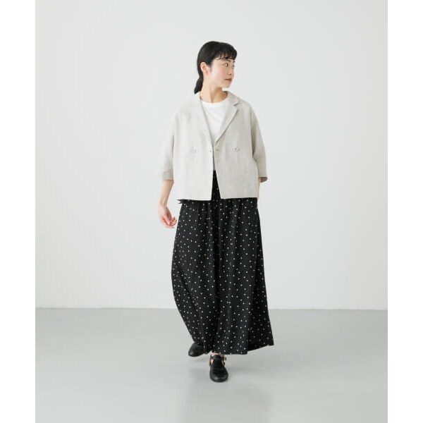 かぐれ（kagure）/ドットギャザーワイドパンツ かぐれ ドットギャザー